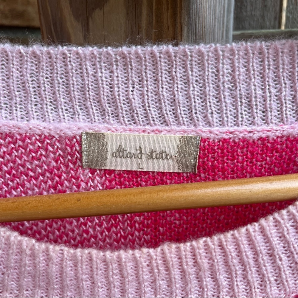 Altar'd State Pink Smiley Face Sweater Dopamine Dressing - Picture 2 of 3